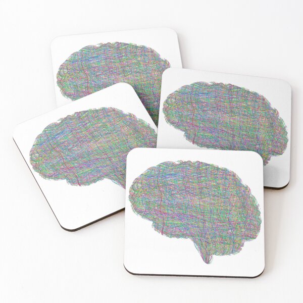 Item preview, rainbow abstract neurodivergent anxiety brain designed and sold by opptop.