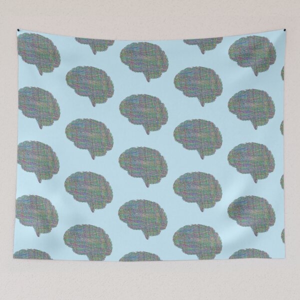 Item preview, rainbow abstract neurodivergent anxiety brain designed and sold by opptop.