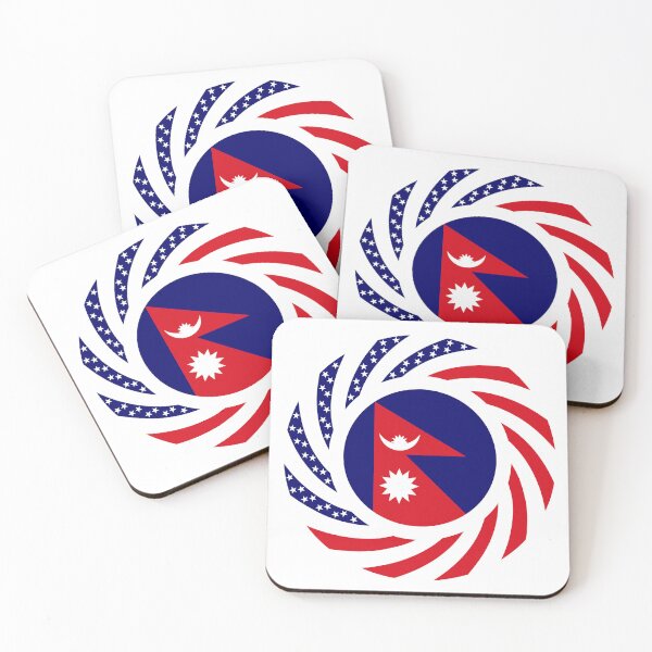 Item preview, Nepalese American Multinational Patriot Flag Series designed and sold by Carbon-Fibre Media.