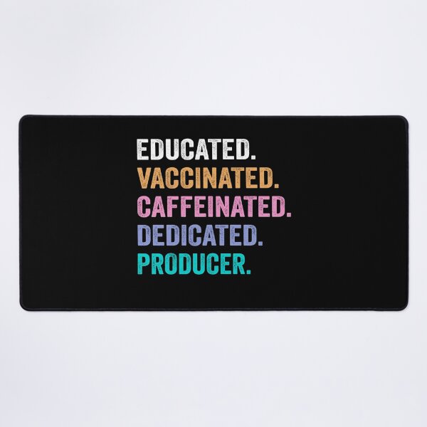 Item preview, Educated Vaccinated Caffeinated Dedicated producer shirt, Funny producer Christmas Gift designed and sold by xlnv.
