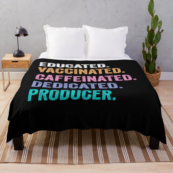 Item preview, Educated Vaccinated Caffeinated Dedicated producer shirt, Funny producer Christmas Gift designed and sold by xlnv.