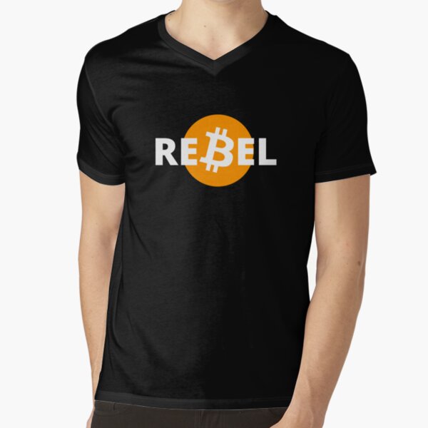 bitcoin rebel - black - crypto bitcoin - crypto art t-shirts col v