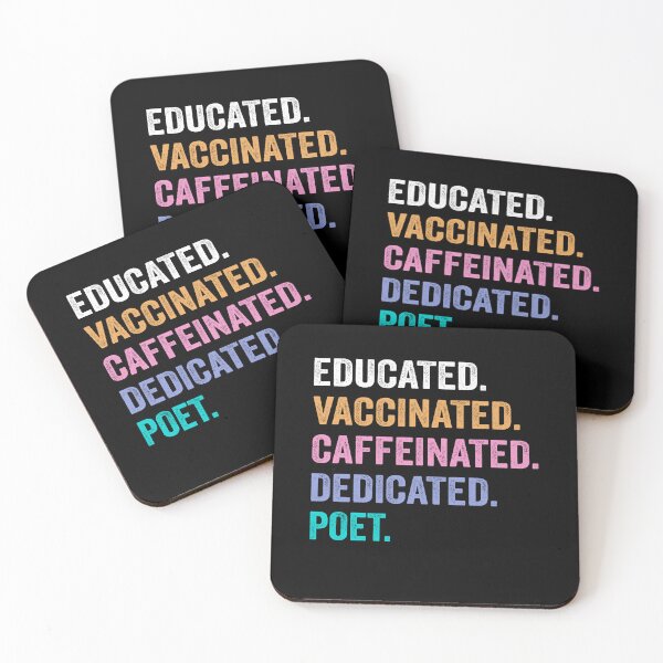 Item preview, Educated Vaccinated Caffeinated Dedicated poet shirt, Funny poet Christmas Gift designed and sold by xlnv.