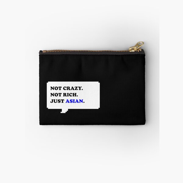 Item preview, Not Crazy Not rich just Asian for Asian people funny retro free speech bubble with black and blue typography - Dark mode designed and sold by Deegital18.