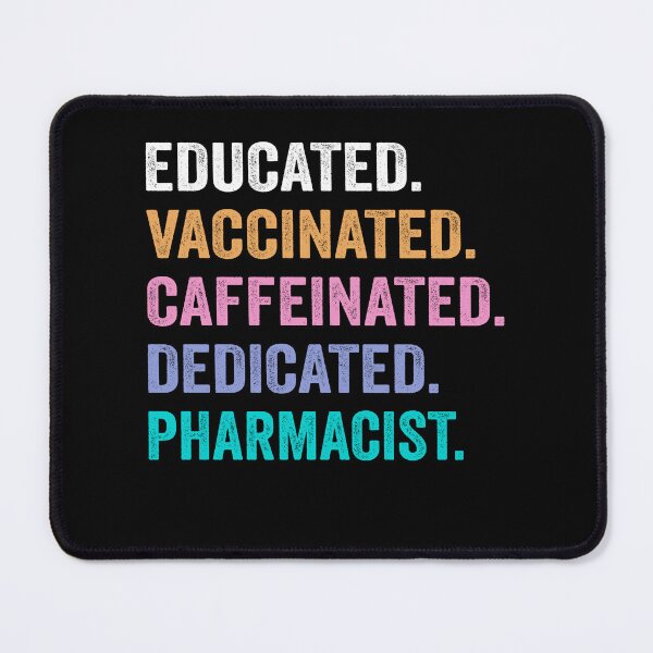 Item preview, Educated Vaccinated Caffeinated Dedicated pharmacist shirt, Funny pharmacist Christmas Gift designed and sold by xlnv.