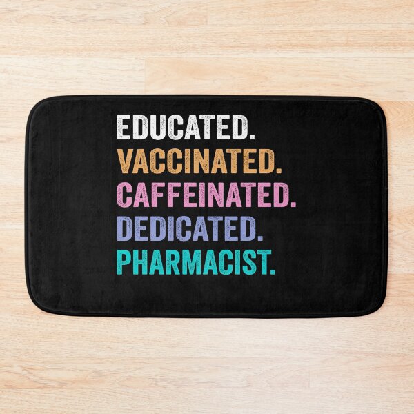 Item preview, Educated Vaccinated Caffeinated Dedicated pharmacist shirt, Funny pharmacist Christmas Gift designed and sold by xlnv.