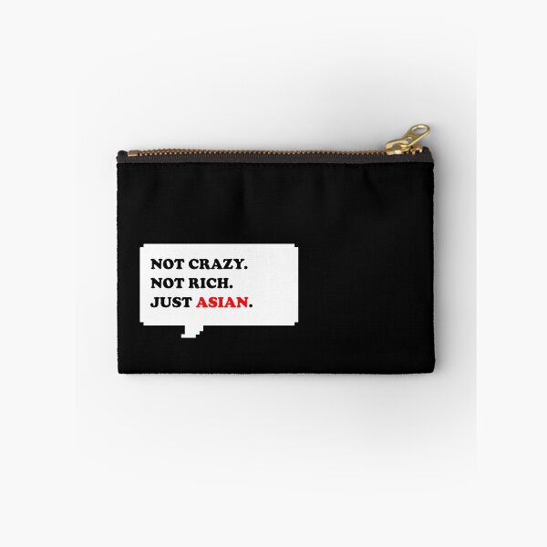 Item preview, Not Crazy Not rich just Asian for Asian people funny retro free speech bubble with black and red typography - Dark mode designed and sold by Deegital18.