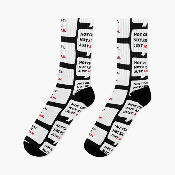 Item preview, Not Crazy Not rich just Asian for Asian people funny retro free speech bubble with black and red typography - Dark mode designed and sold by Deegital18.