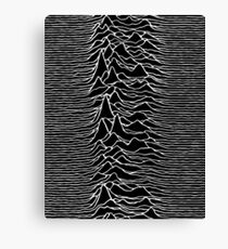 CP 1919 - Joy Division Unknown Pleasures: White on clear Canvas Print