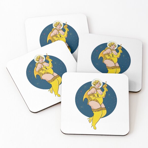 Item preview, Curvy Atomic Space Kitten Retro Pinup designed and sold by Zaftig Pink.