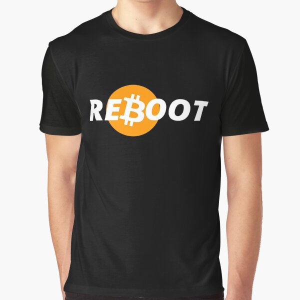 reboot - noir - crypto bitcoin - crypto art t-shirts graphique