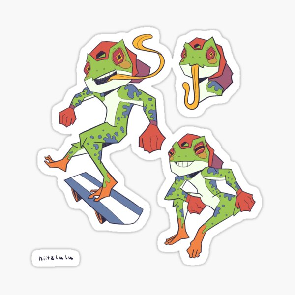 skater frog Sticker