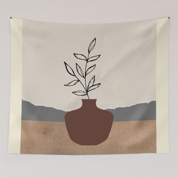 Item preview,  Minimal Modern  Terraccota  Pottery Abstract Pot Design designed and sold by zedonee.