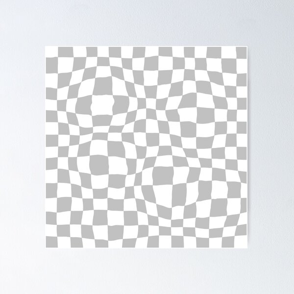 Item preview, Warped Gray and White Checker Pattern designed and sold by Julie Erin Designs.