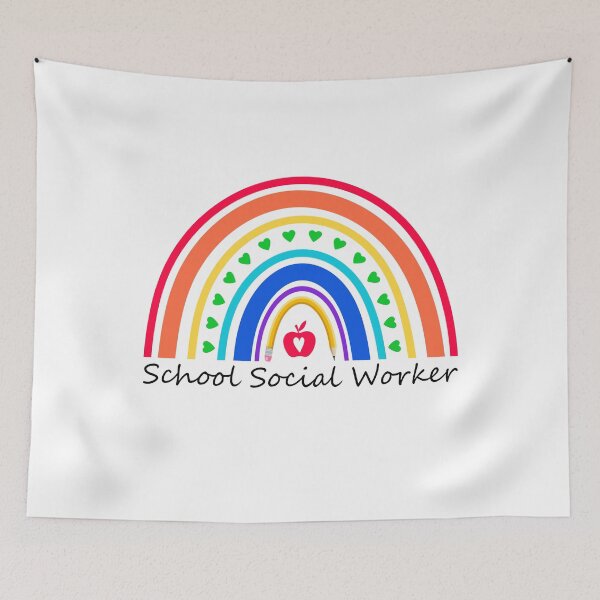 Item preview, School Social Worker Rainbow Funny Work Love designed and sold by Best Designer.