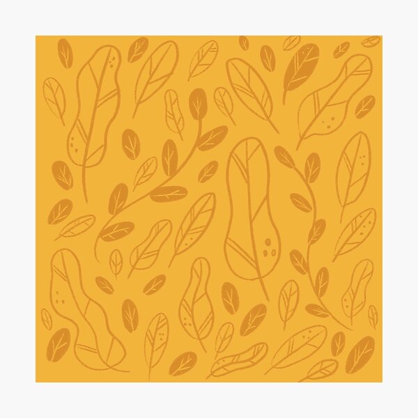Item preview, Leaves Pattern Design in Orange designed and sold by SleepyLilSloth.