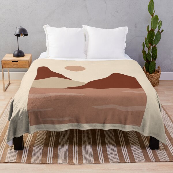 Item preview, Boho Abstract Artl Landscape Sunset Mountains Design designed and sold by zedonee.