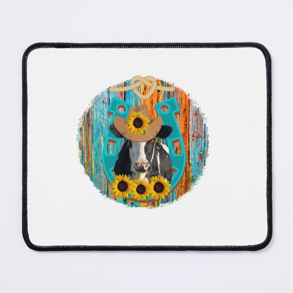 Item preview, Western Rodeo Cow with Sunflowers designed and sold by speakupandshine.