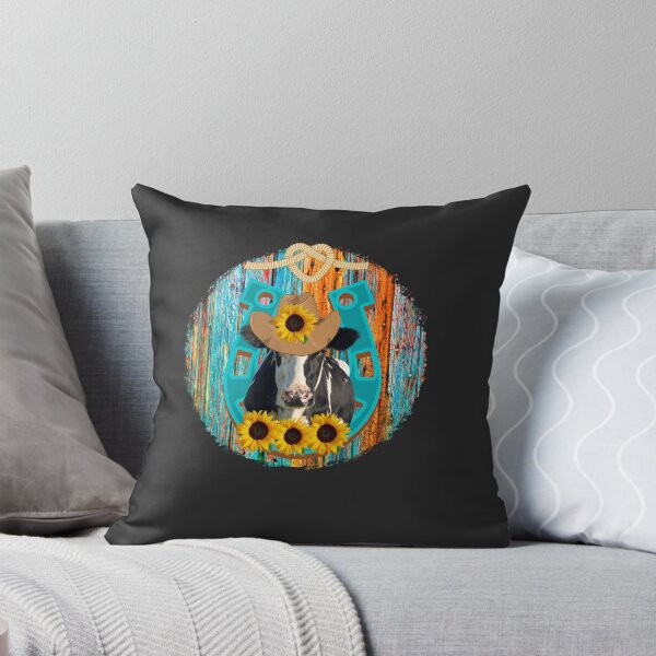 Item preview, Western Rodeo Cow with Sunflowers designed and sold by speakupandshine.