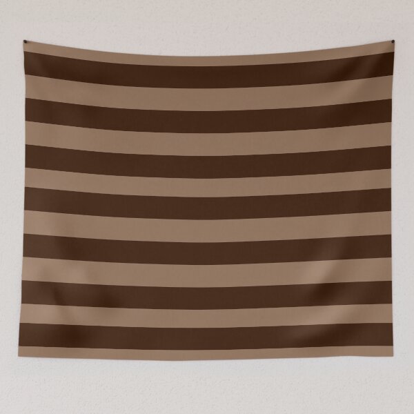 Item preview, Coffee Dark Brown and Light Brown Colors in Horizontal Stripes Pattern designed and sold by NECHSTORE.