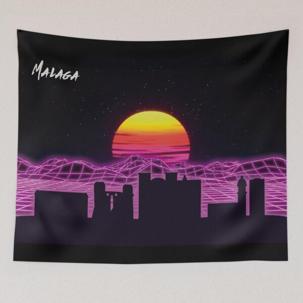 Item preview, Malaga Skyline Neon Nights designed and sold by DFerraz.