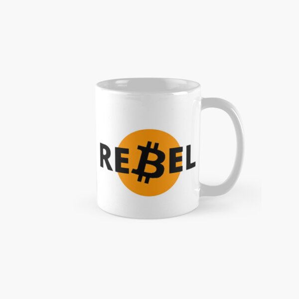 bitcoin rebel - white - crypto bitcoin - crypto art classic mugs