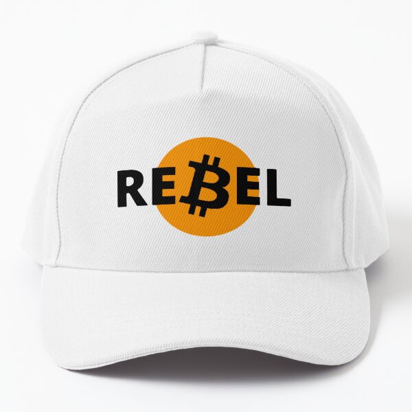 bitcoin rebel - white - crypto bitcoin - crypto art baseball caps