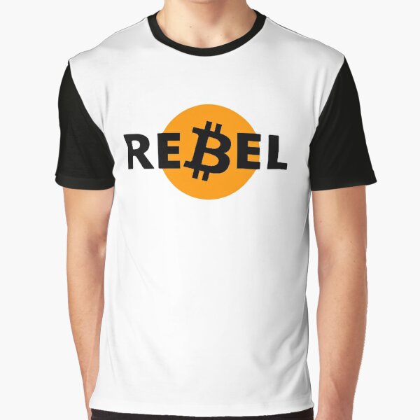 bitcoin rebel - white - crypto bitcoin - crypto art t-shirts graphique