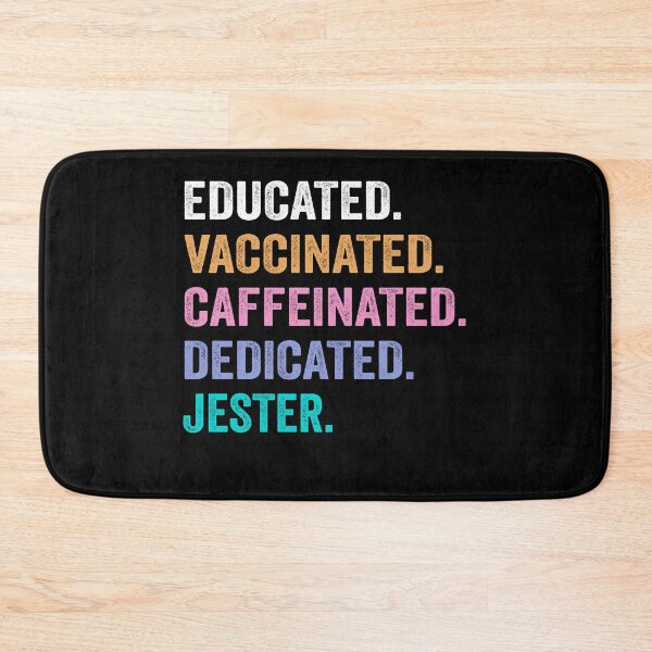 Item preview, Educated Vaccinated Caffeinated Dedicated jester shirt, Funny jester Christmas Gift designed and sold by xlnv.