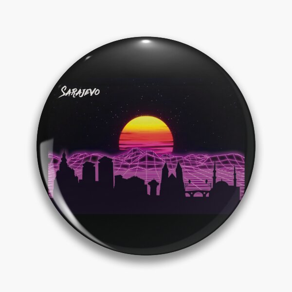 Item preview, Sarajevo Skyline Neon Nights designed and sold by DFerraz.