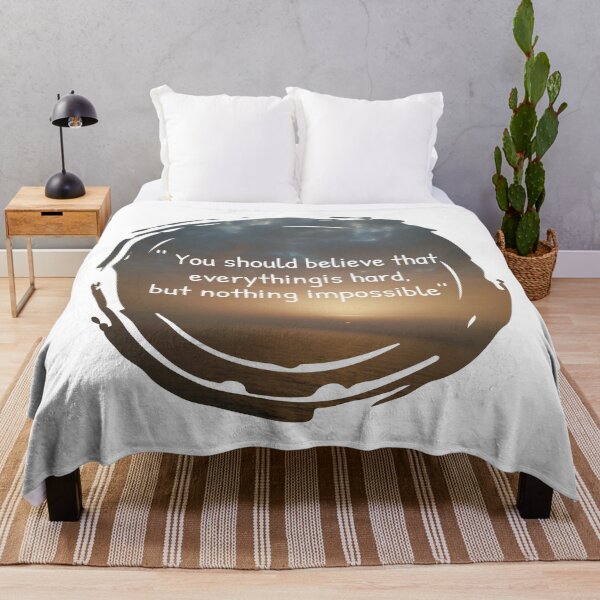 Item preview, you should believe that everything is hard but nothing impossible inspirational sunset quotes designed and sold by HBWOLFARTS.