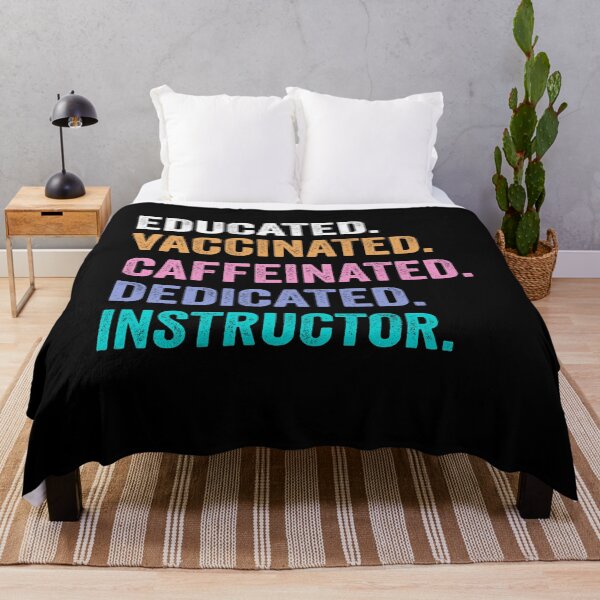Item preview, Educated Vaccinated Caffeinated Dedicated instructor shirt, Funny instructor Christmas Gift designed and sold by xlnv.