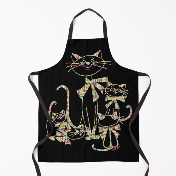 Item preview, The cat Myriam, a maternal and feline love for her kittens designed and sold by PolairmozaiC.