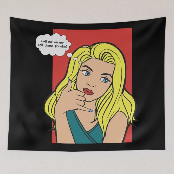 Item preview, Call Me on My Cell Phone,pop art,vintage,pop culture,cartoon,colorful,fun,fashion,sticker,popular,awesome,retro,vintage,fun,love,black,hipster,music designed and sold by NAZIMNADIR.