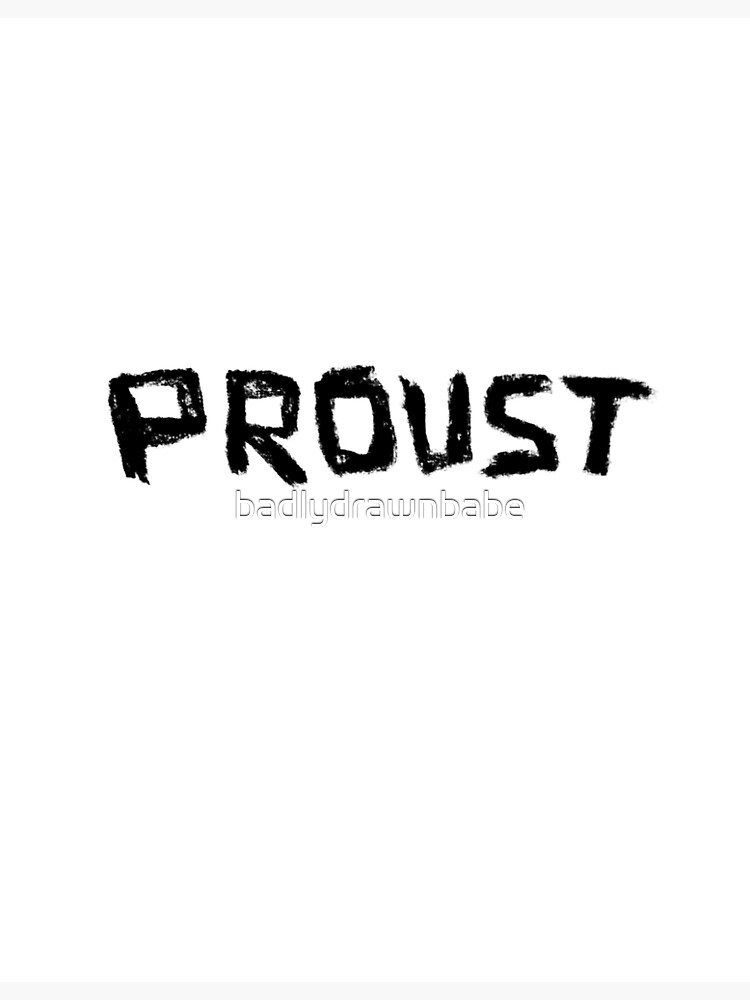 "French Writer Name Font Proust in Hand Writing" Poster for Sale by