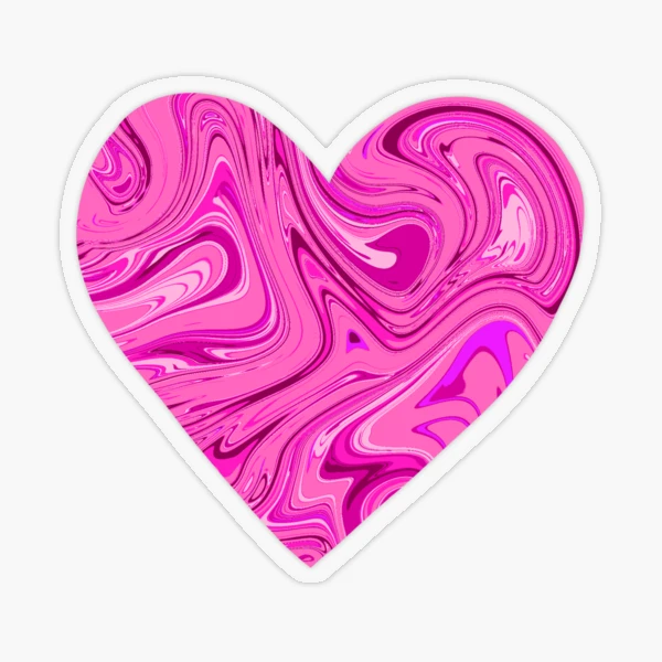 Pink Heart Sticker Sticker for Sale by amandabrynn