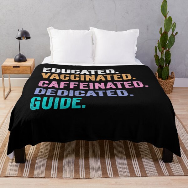 Item preview, Educated Vaccinated Caffeinated Dedicated guide shirt, Funny guide Christmas Gift designed and sold by xlnv.