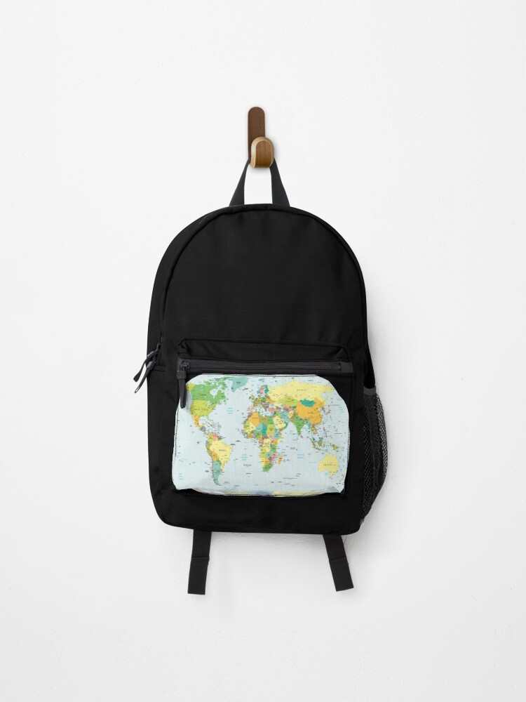 Thumbnail 1 of 3, Backpack, World Map designed and sold by Tweeting.