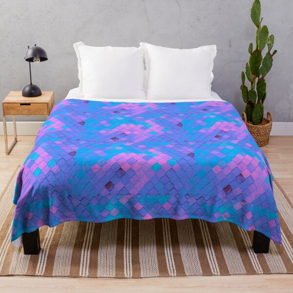 Item preview, Blue Pink Purple Tile Pattern designed and sold by justgateau.