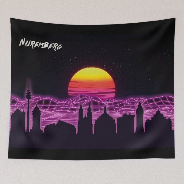 Item preview, Nuremberg Skyline Neon Nights designed and sold by DFerraz.