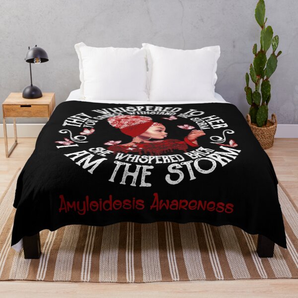 Item preview, Black Girl Fighter Strong I Am The Storm Amyloidosis Awareness designed and sold by Mnrshirley.