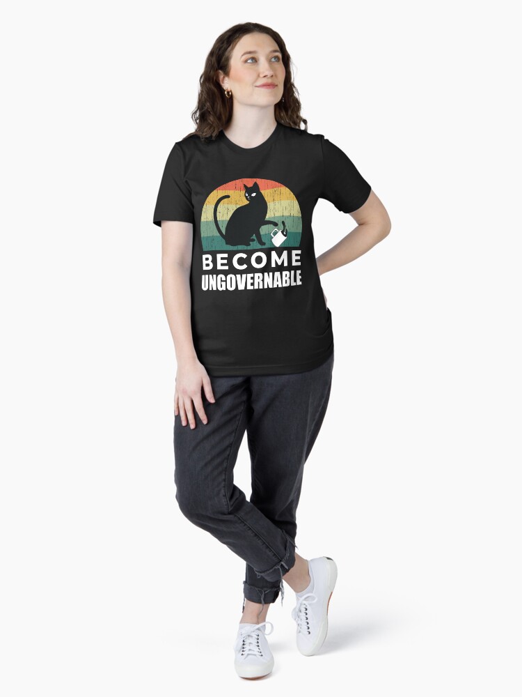 Thumbnail 4 of 7, Essential T-Shirt, Become Ungovernable Cat Drink designed and sold by justjonboy.