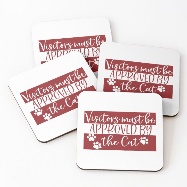 Item preview, Visitors Must Be Approved By The Cat  | Doormat designed and sold by Wagdy-online.