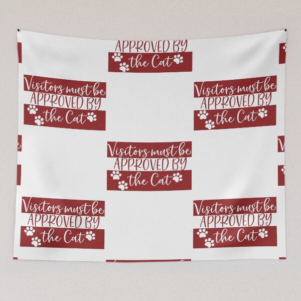 Item preview, Visitors Must Be Approved By The Cat  | Doormat designed and sold by Wagdy-online.