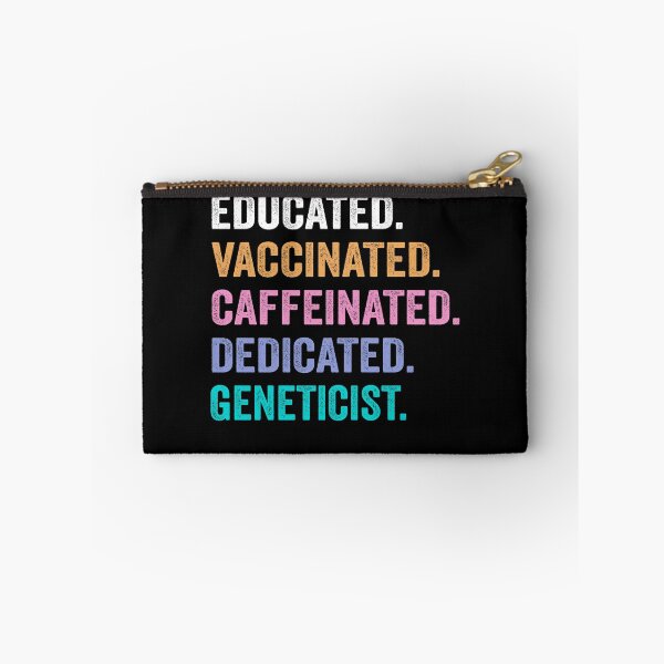 Item preview, Educated Vaccinated Caffeinated Dedicated geneticist shirt, Funny geneticist Christmas Gift designed and sold by xlnv.