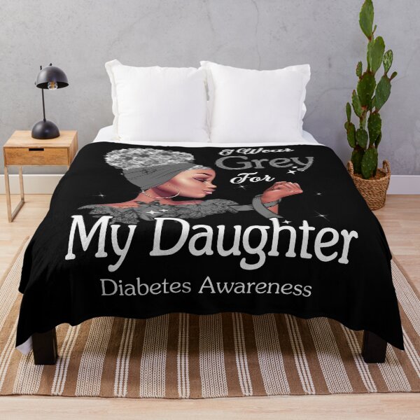 Item preview, Diabetes Awareness Black Girl I Wear Grey For My Daughter designed and sold by tenjun16.