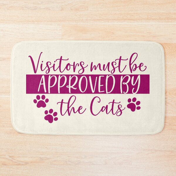 Item preview,  Visitors Must Be Approved By The Cats  | Doormat designed and sold by Wagdy-online.