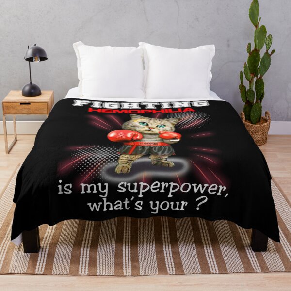 Item preview, Funny Cat Fighting Hemophilia Is My Superpower What's Your designed and sold by Kohend.