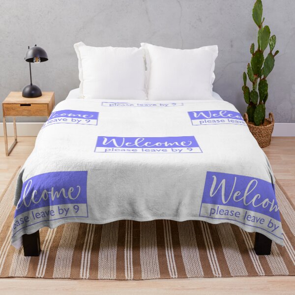 Item preview, Welcome Please Leave By 9 | Doormat designed and sold by Wagdy-online.