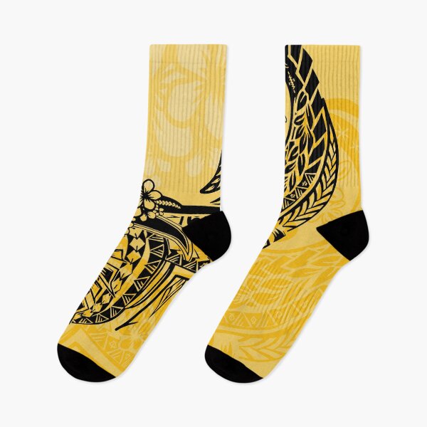 Artikelvorschau, Hawaiian Yellow Ochre Tribal Tiare Floral entworfen und verkauft von sunnthreads.